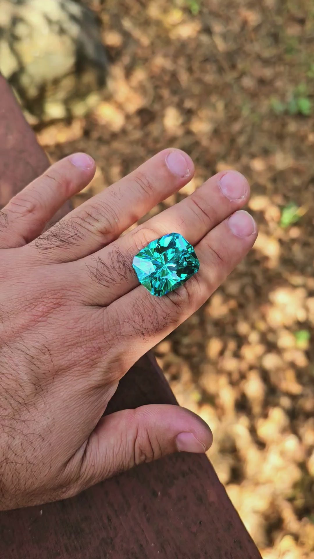 Teal "Paraiba" YAG, House Of Sylas Long Cushion Cut, 84.5 Carats