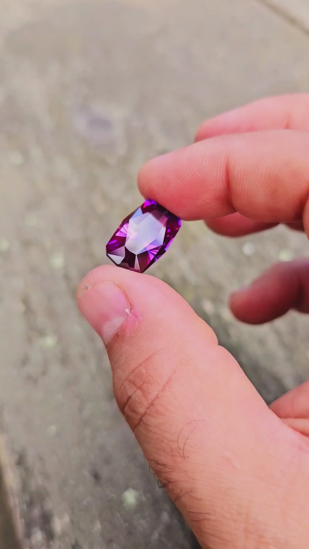 Purple Lab Sapphire, House Of Sylas Long Cushion Cut, 17.35 Carats