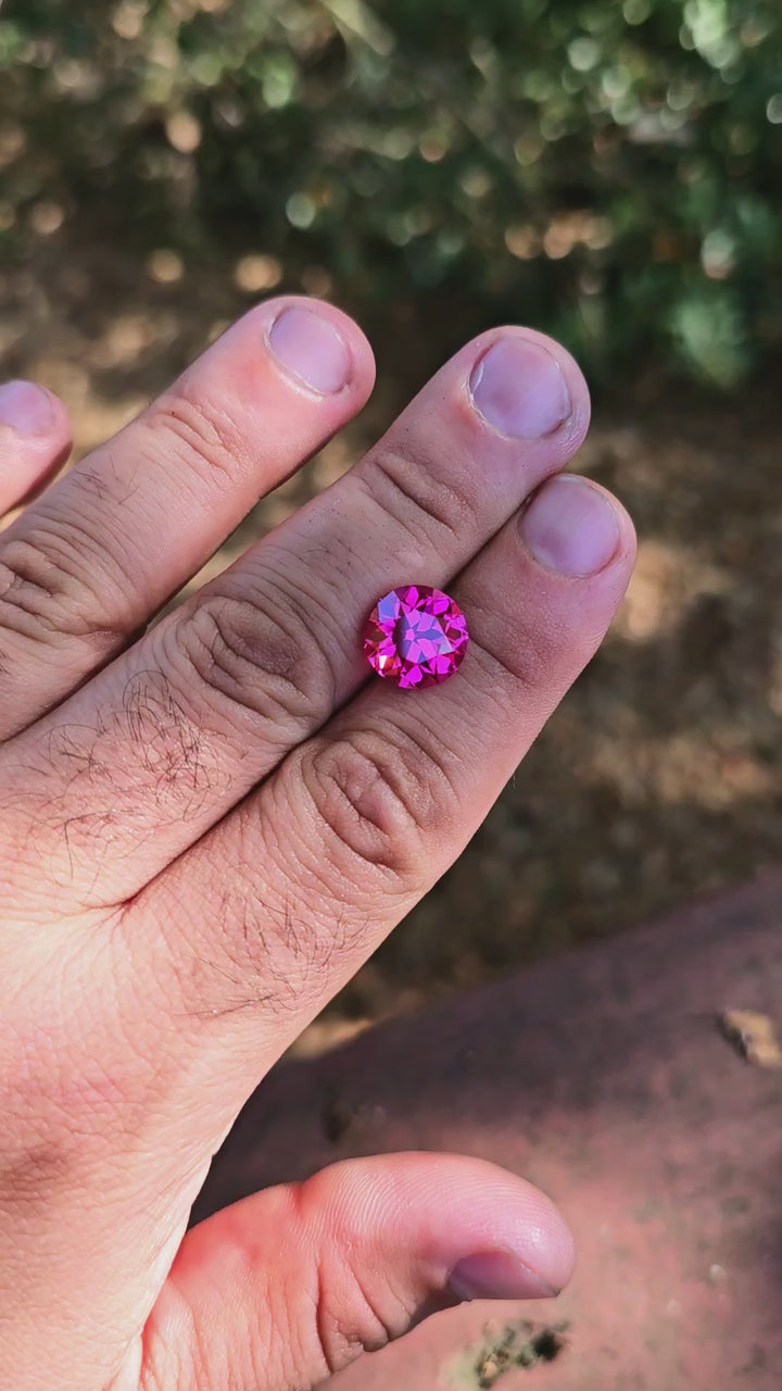 Jedi Color Czochralski Lab Spinel, Traditional Round Brilliant Cut, 6.51 Carats