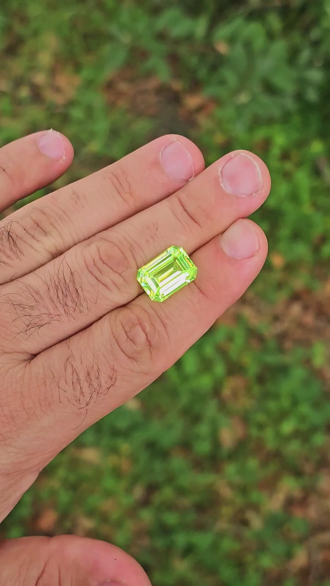 Green LuAG, Emerald Cut, 18.10 Carats