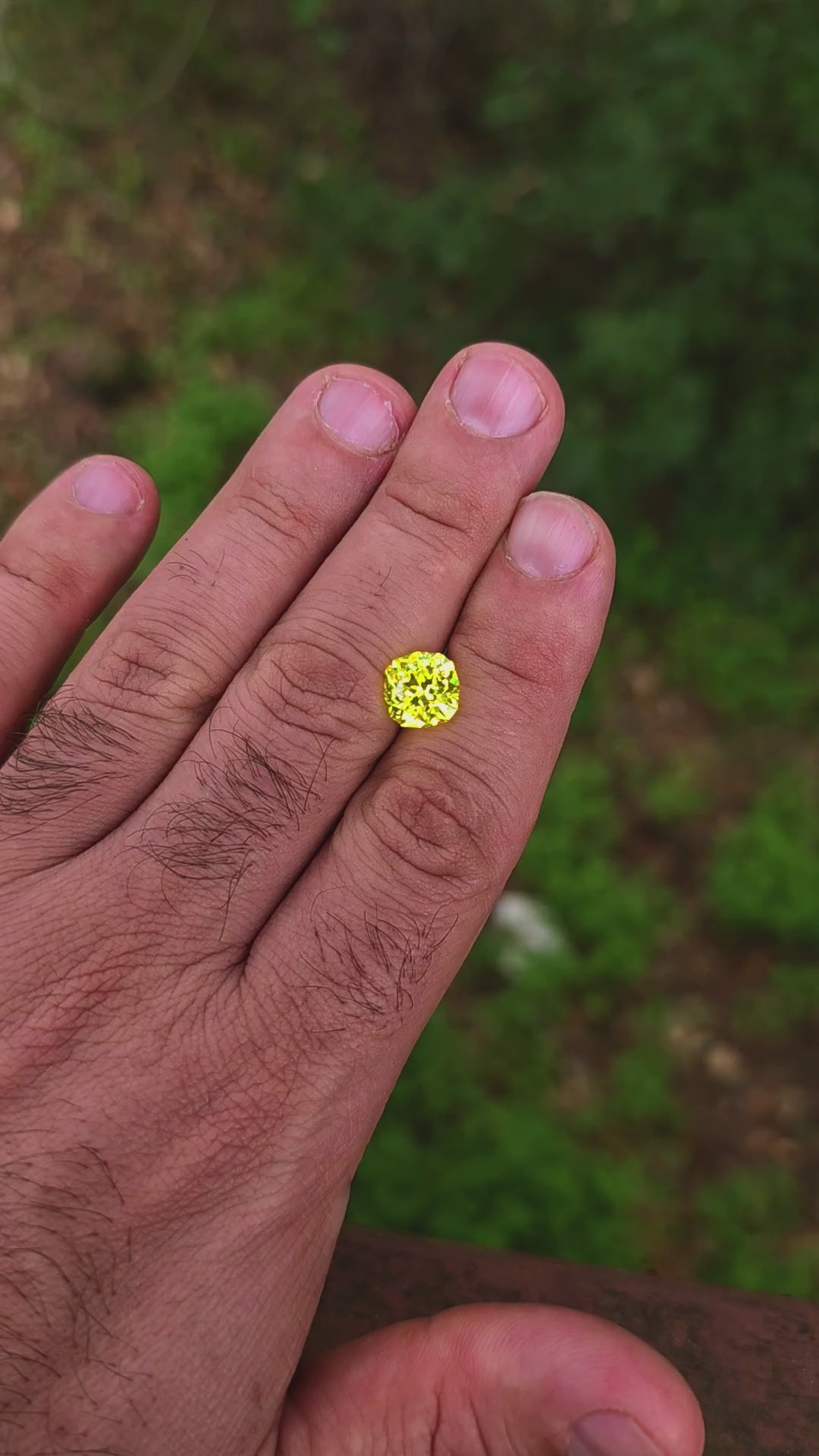 "Ultra" Glow In The Dark Lab Garnet, House Of Sylas Cushion Cut, 7.31 Carats