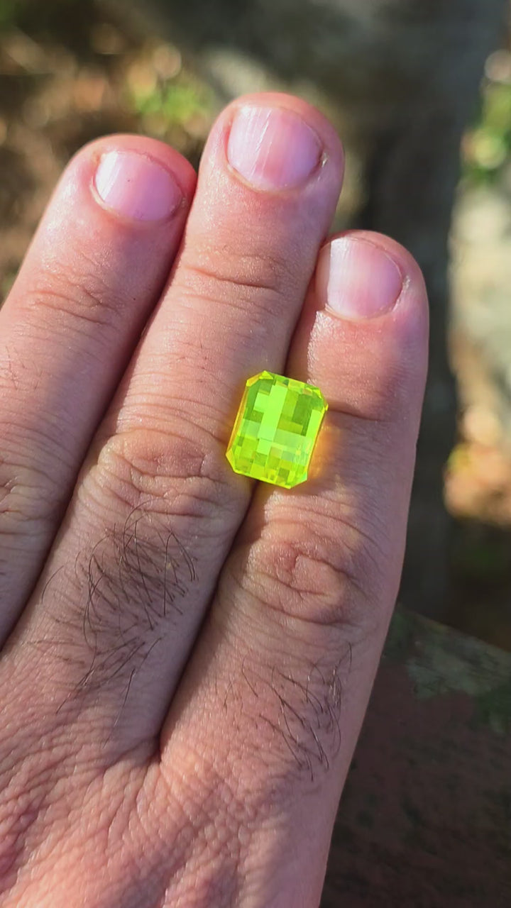 Cerium Doped YAG, Pixel Rectangle Cut, 10.44 Carats