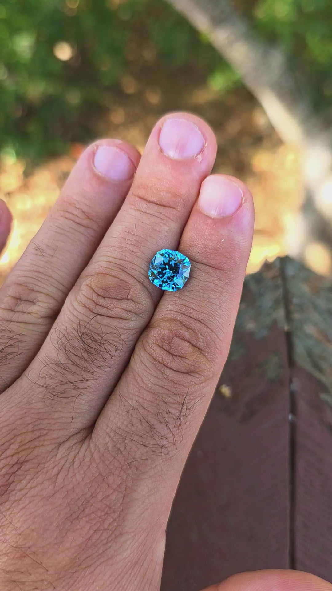 Blue Cobalt YAG, House Of Sylas Cushion Cut, 5.72 Carats