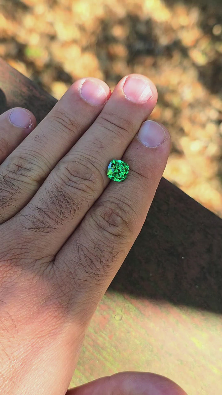 Green CTH YAG, House Of Sylas Cushion Cut, 3.92 Carats