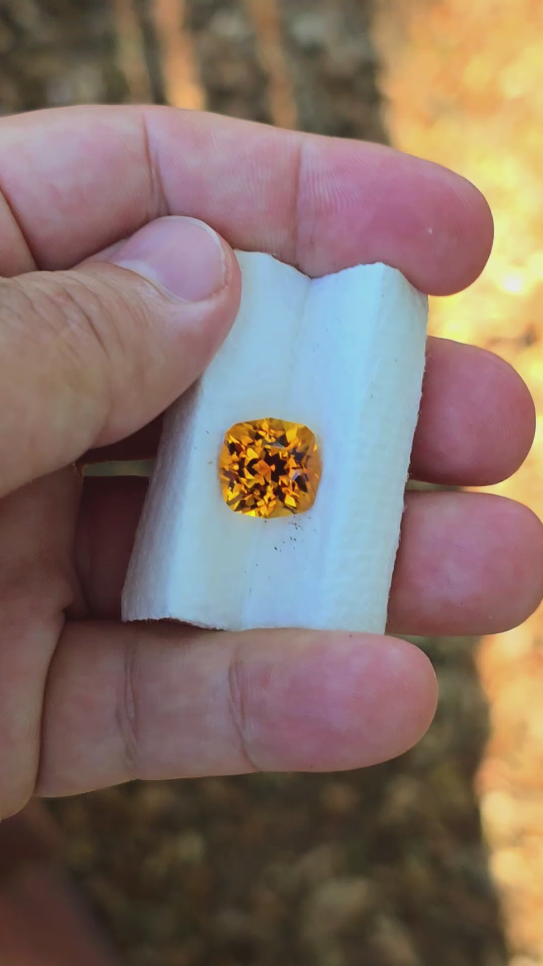 Citrine Color Lab Sapphire, House Of Sylas Cushion Cut, 9.85 Carats