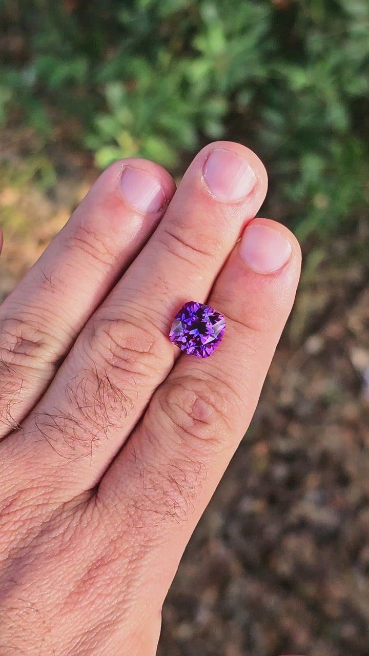 Purple Lab Sapphire, House Of Sylas Cushion Cut, 7.82 Carats