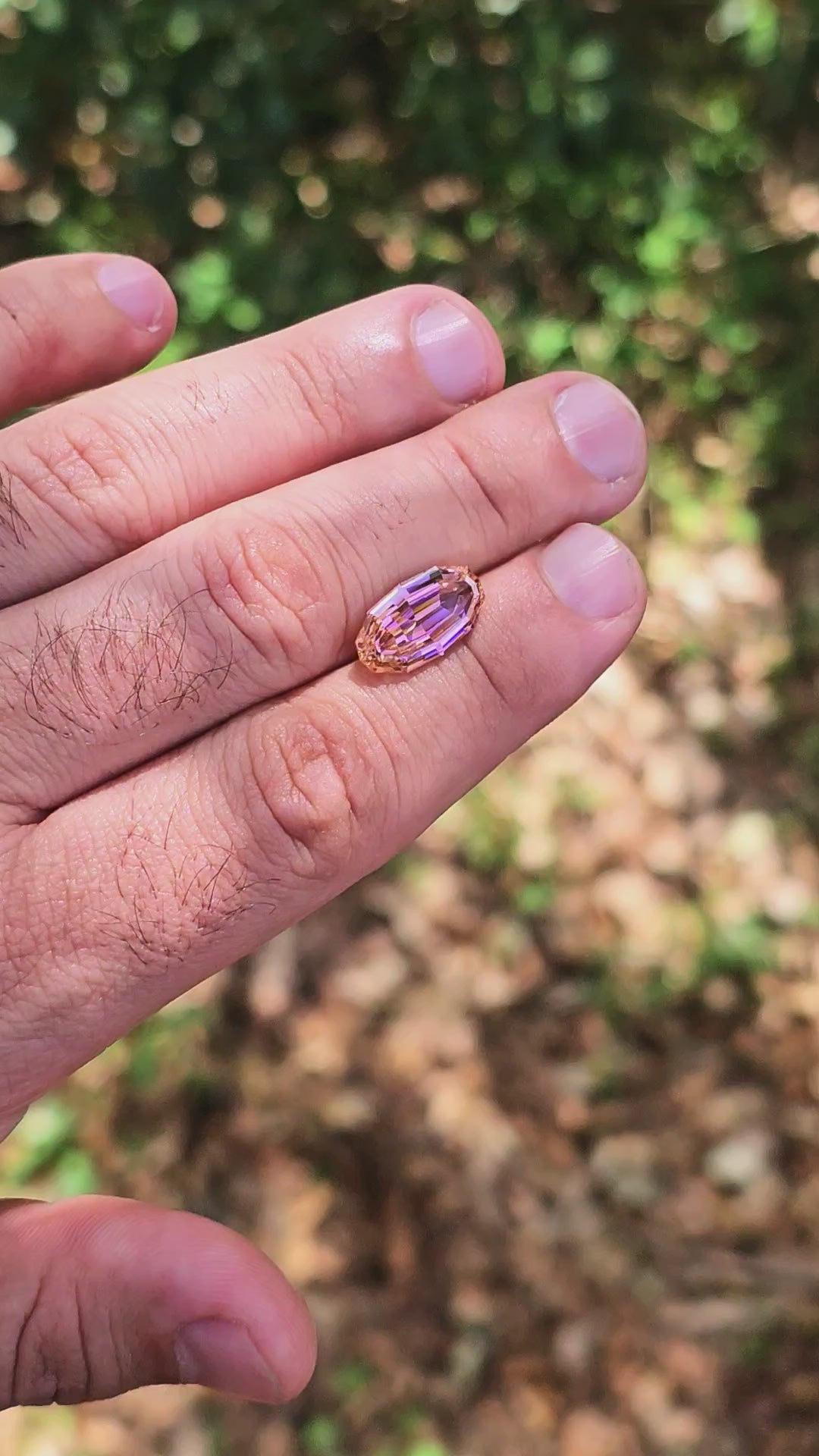 Tangerine Laser Garnet, Long Step Oval Cut, 8.41 Carats