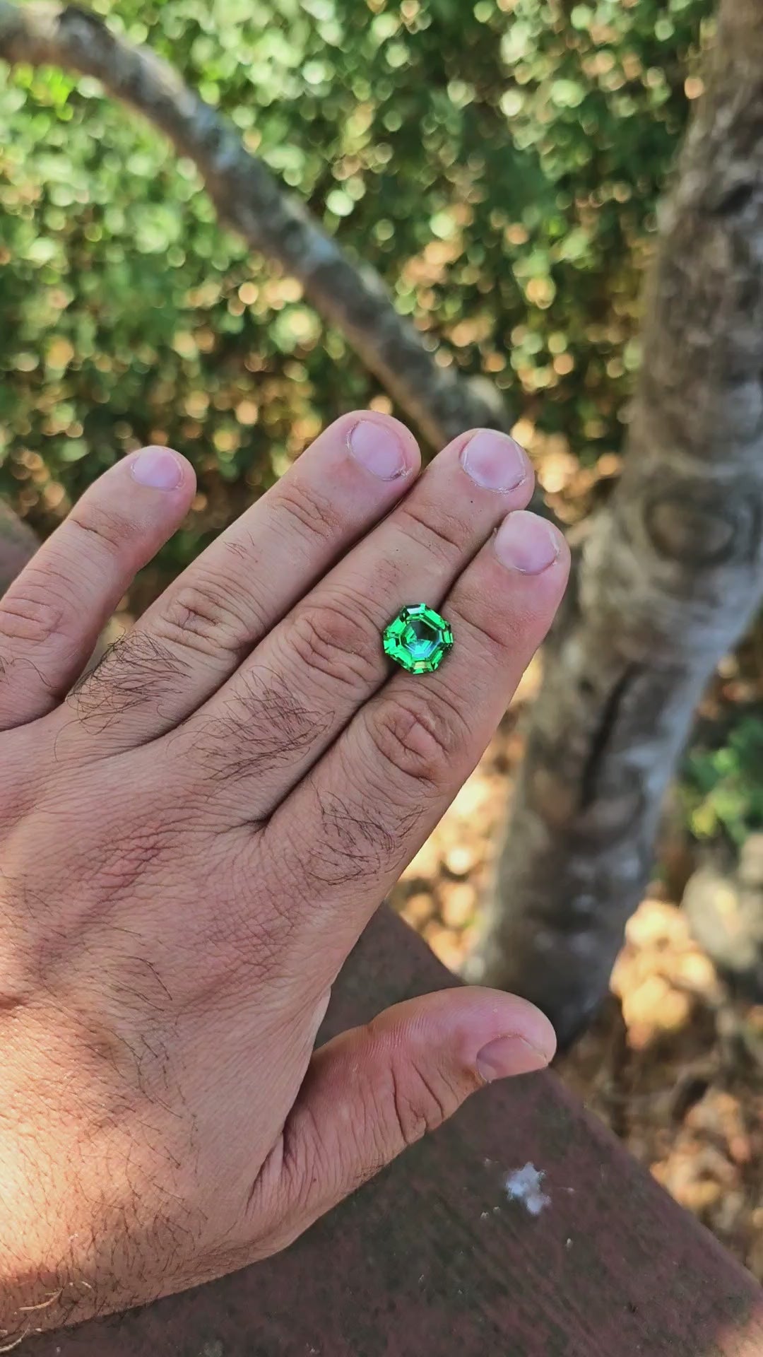 Green CTH YAG, Asscher Cut, 6.93 Carats