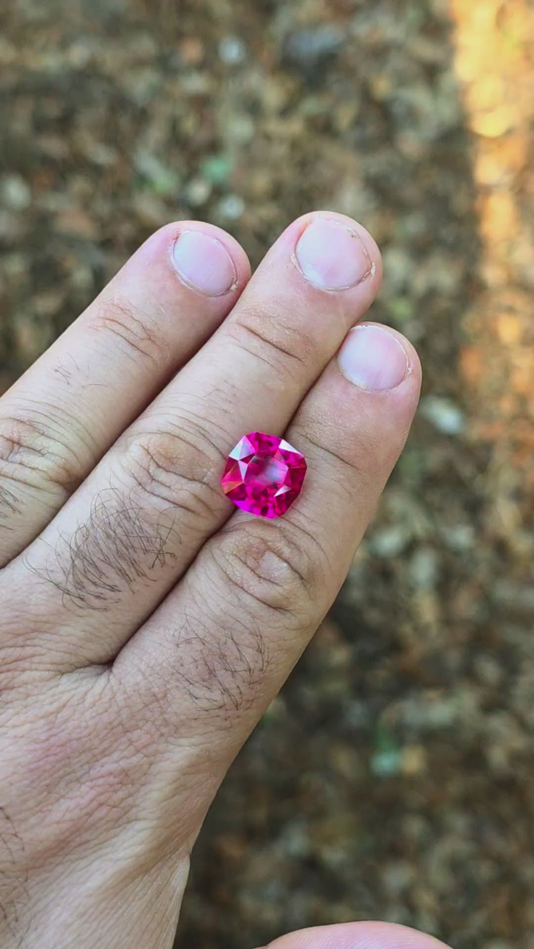 Fire Neon Pink Lab Sapphire, House Of Sylas Cushion Cut, 10.50 Carats