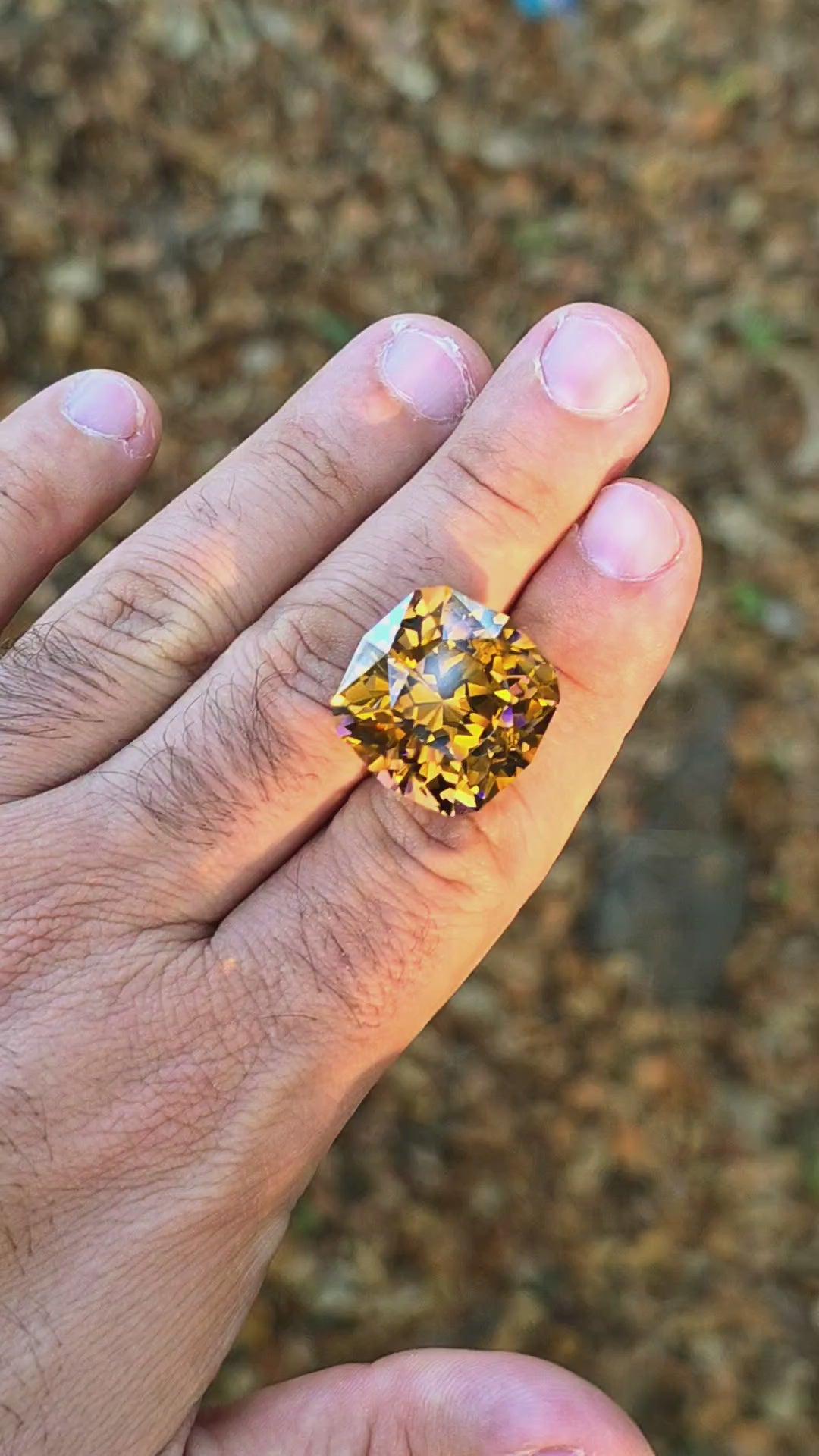 Tangerine Laser Garnet, House Of Sylas Cushion Cut, 75.77 Carats