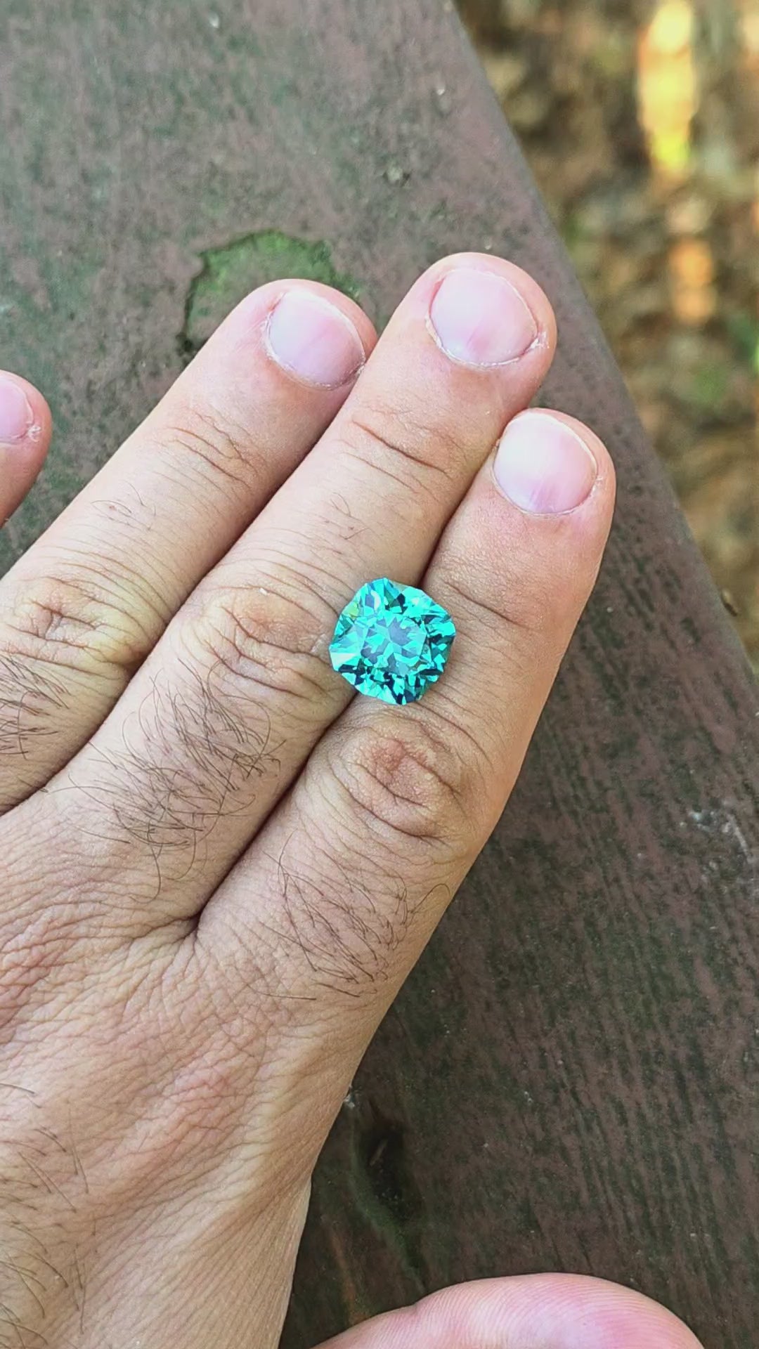 Bright Cobalt Teal Lab Sapphire, House Of Sylas Cushion Cut, 10.98 Carats