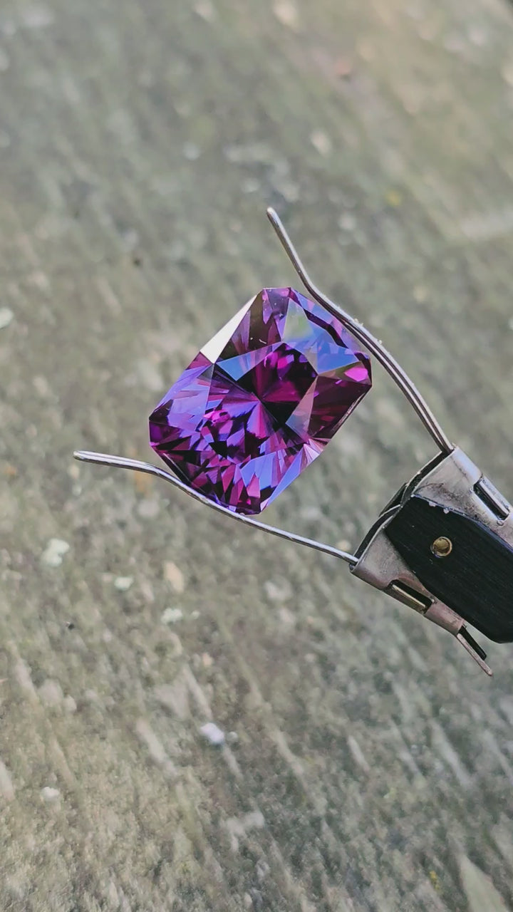 Djeva Color Change Lab Sapphire, House Of Sylas Long Cushion Cut, 26.05 Carats