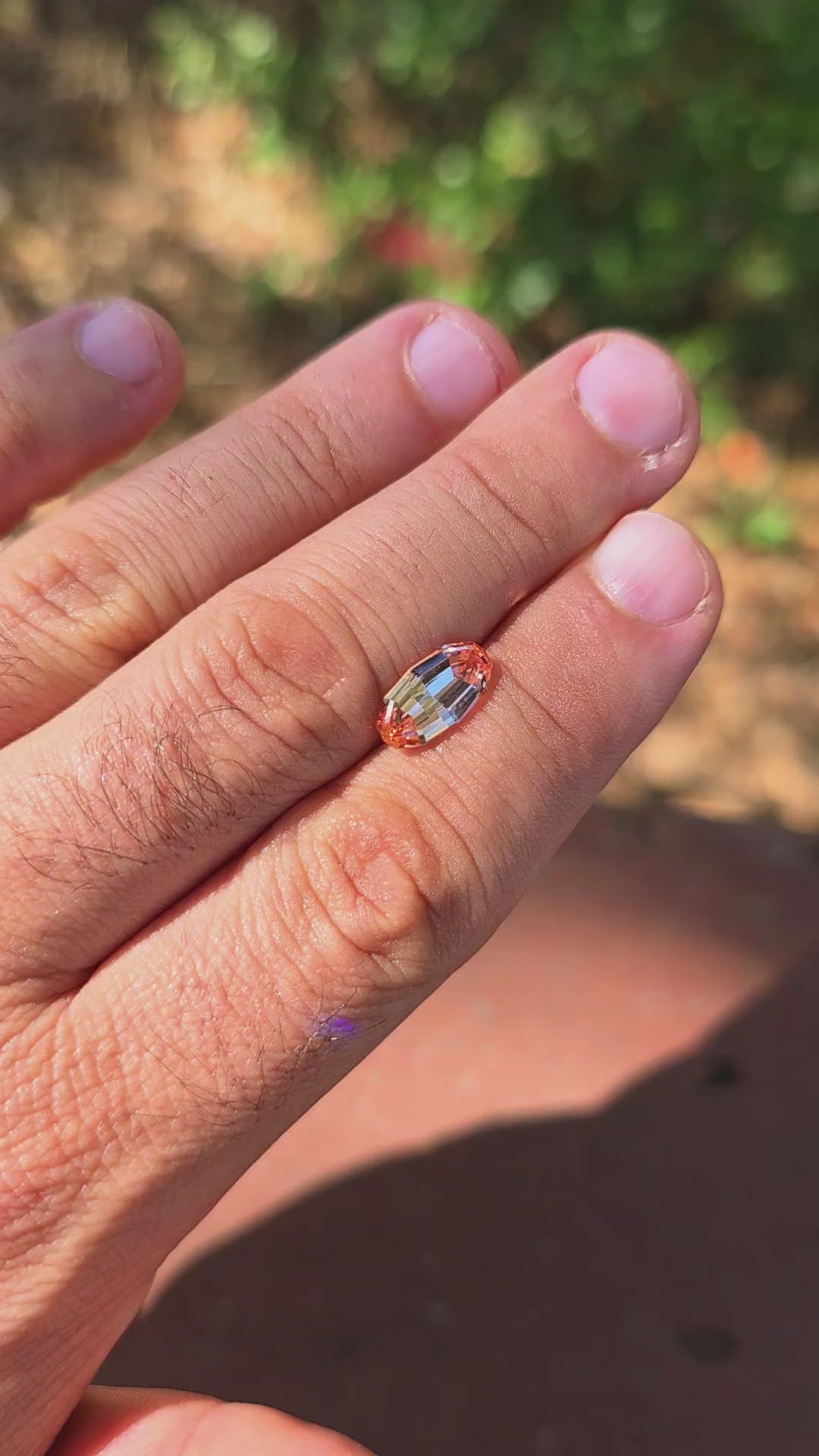 Peachy 🍑 "Morganite" Colored Lab Sapphire, Long Step Oval Cut, 3.06 Carats