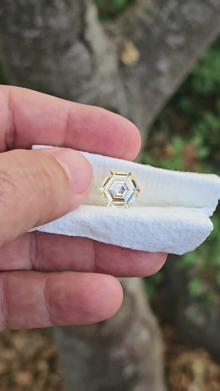 Experimental Samarium YAG, Hexagon Step Cut, 8.24 Carats