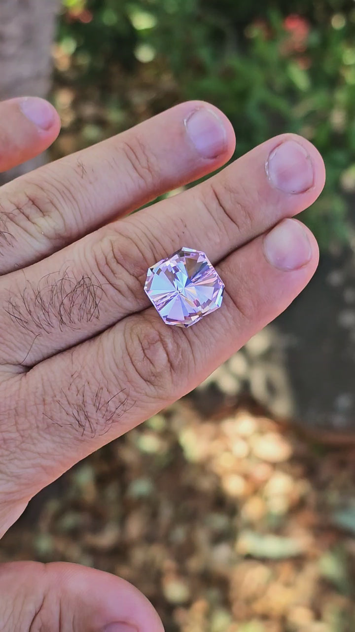 Purple Neodymium YAG, Tessellation Cut, 23.60 Carats