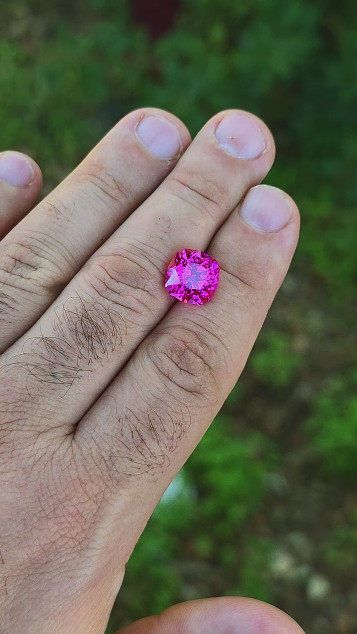 Jedi Color Czochralski Lab Spinel, House Of Sylas Cushion Cut, 7.15 Carats