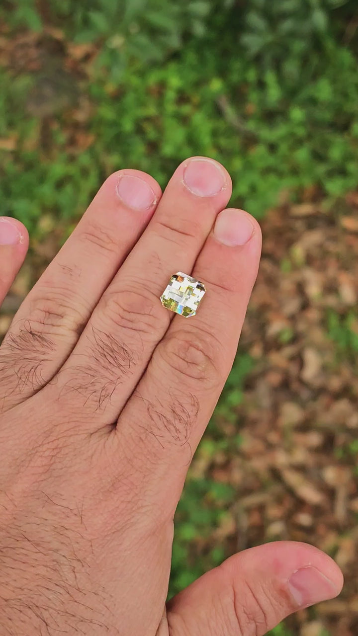 Experimental Samarium YAG, Pixel Square Cut, 9.00 Carats