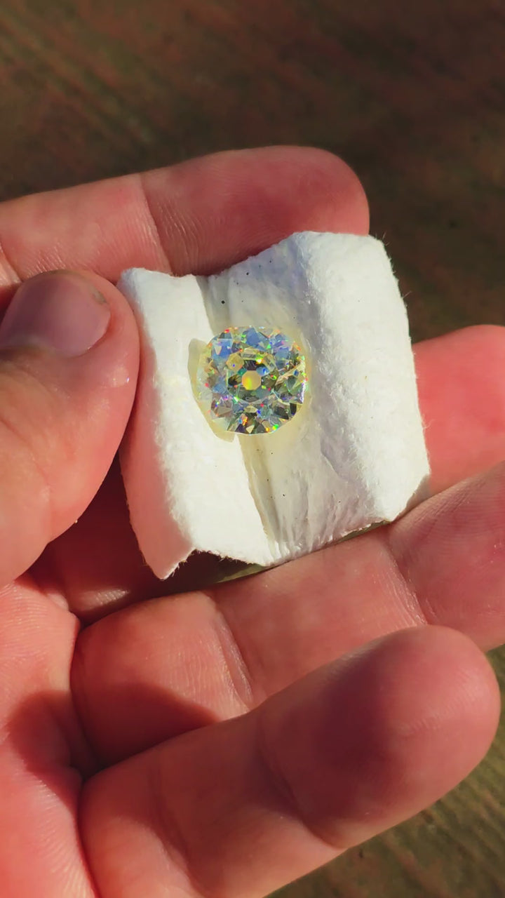 White Rutile 🌈🍭🦄, Antique Cushion Cut, 8.60 Carats