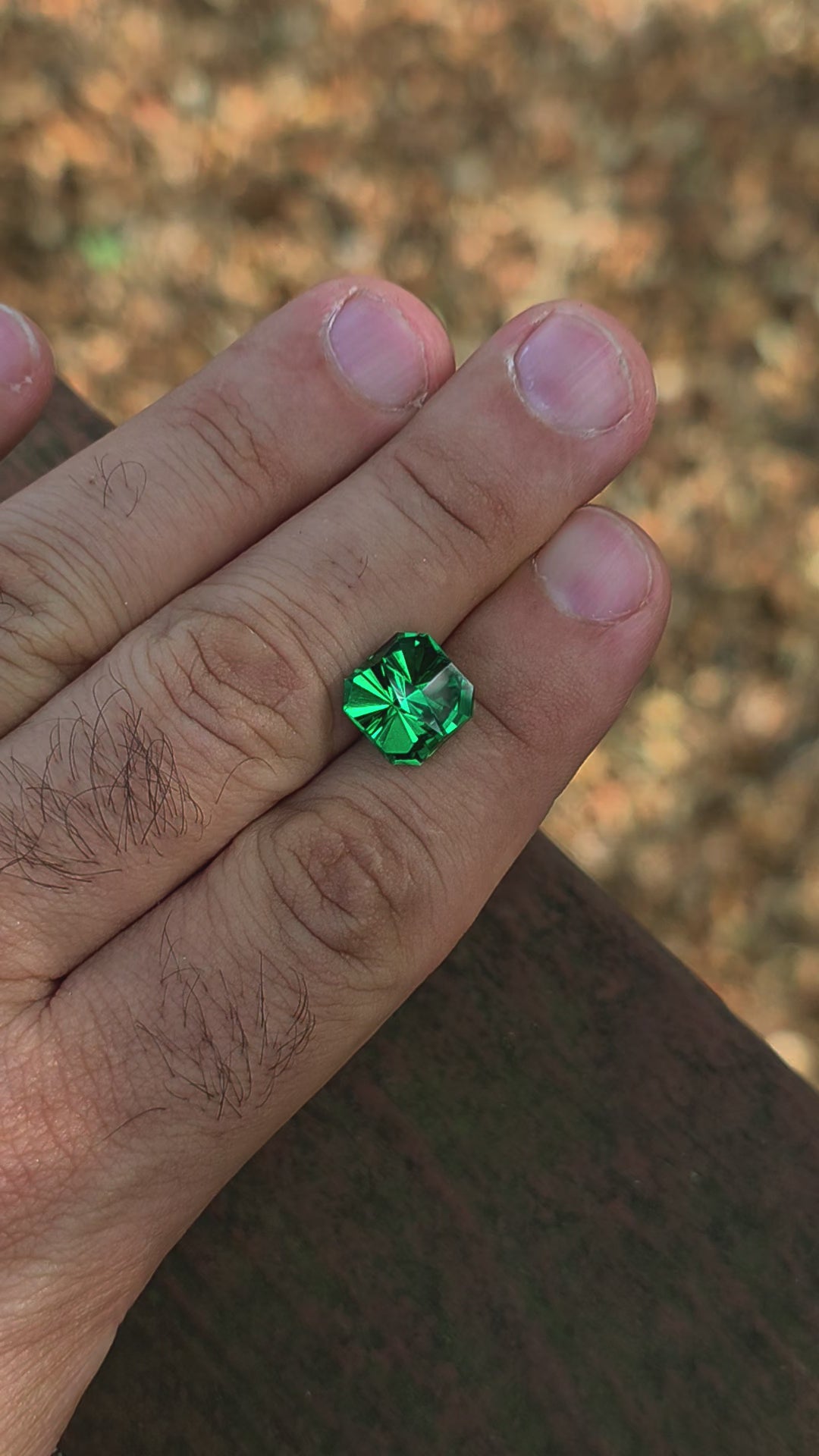 Green CTH YAG, Tessellation Cut, 8.40 Carats