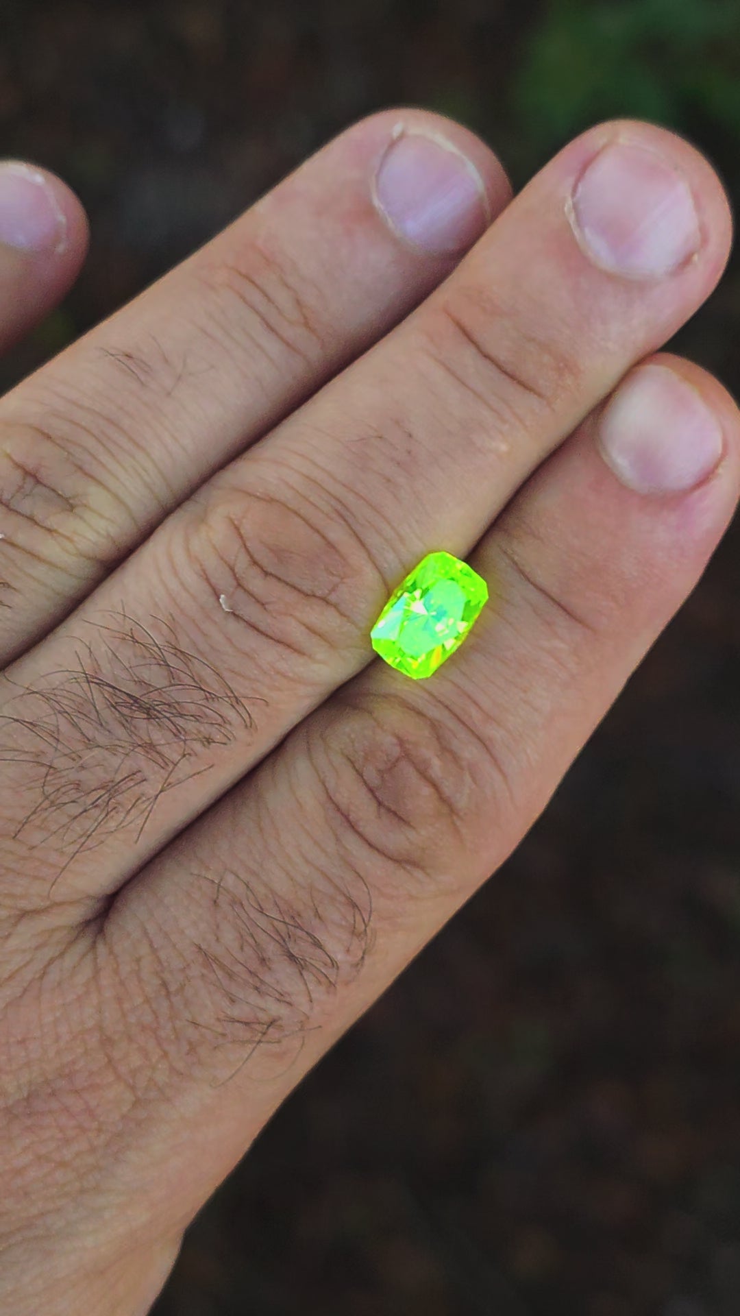 Green LuAG, House Of Sylas Long Cushion Cut, 6.10 Carats