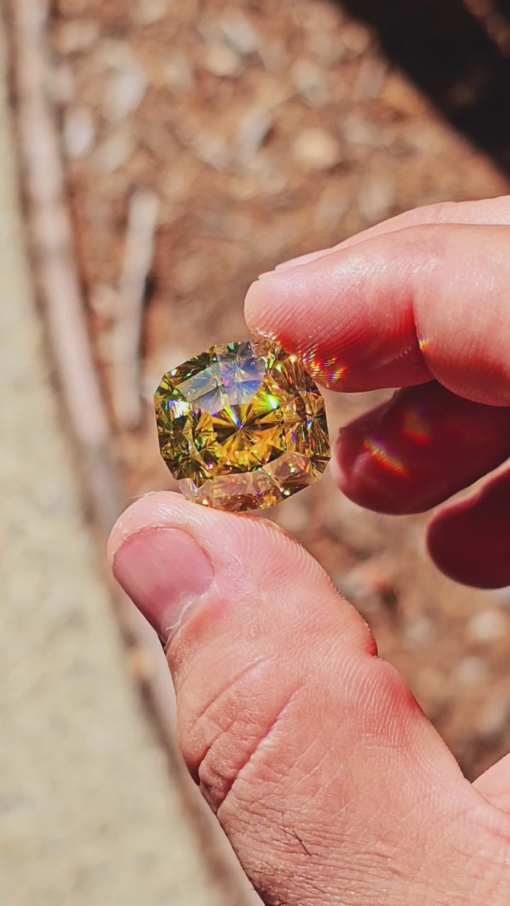 White Rutile 🌈🍭🦄, House Of Sylas Cushion Cut, 46.35 Carats