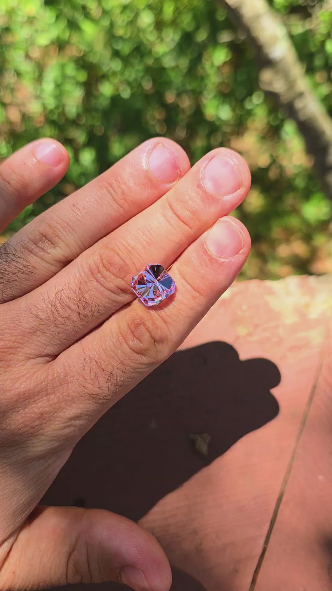 Purple Neodymium+ YAG, Tessellation Cut, 10.15 Carats