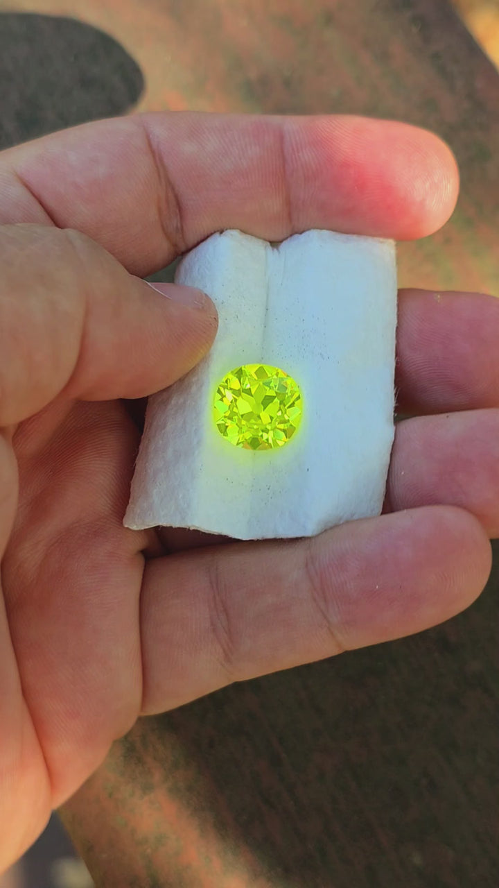 Cerium Doped YAG, Antique Cushion Cut, 10.08 Carats