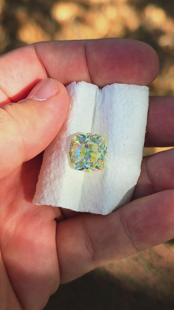 White Rutile 🌈🍭🦄, House Of Sylas Cushion Cut, 12.70 Carats