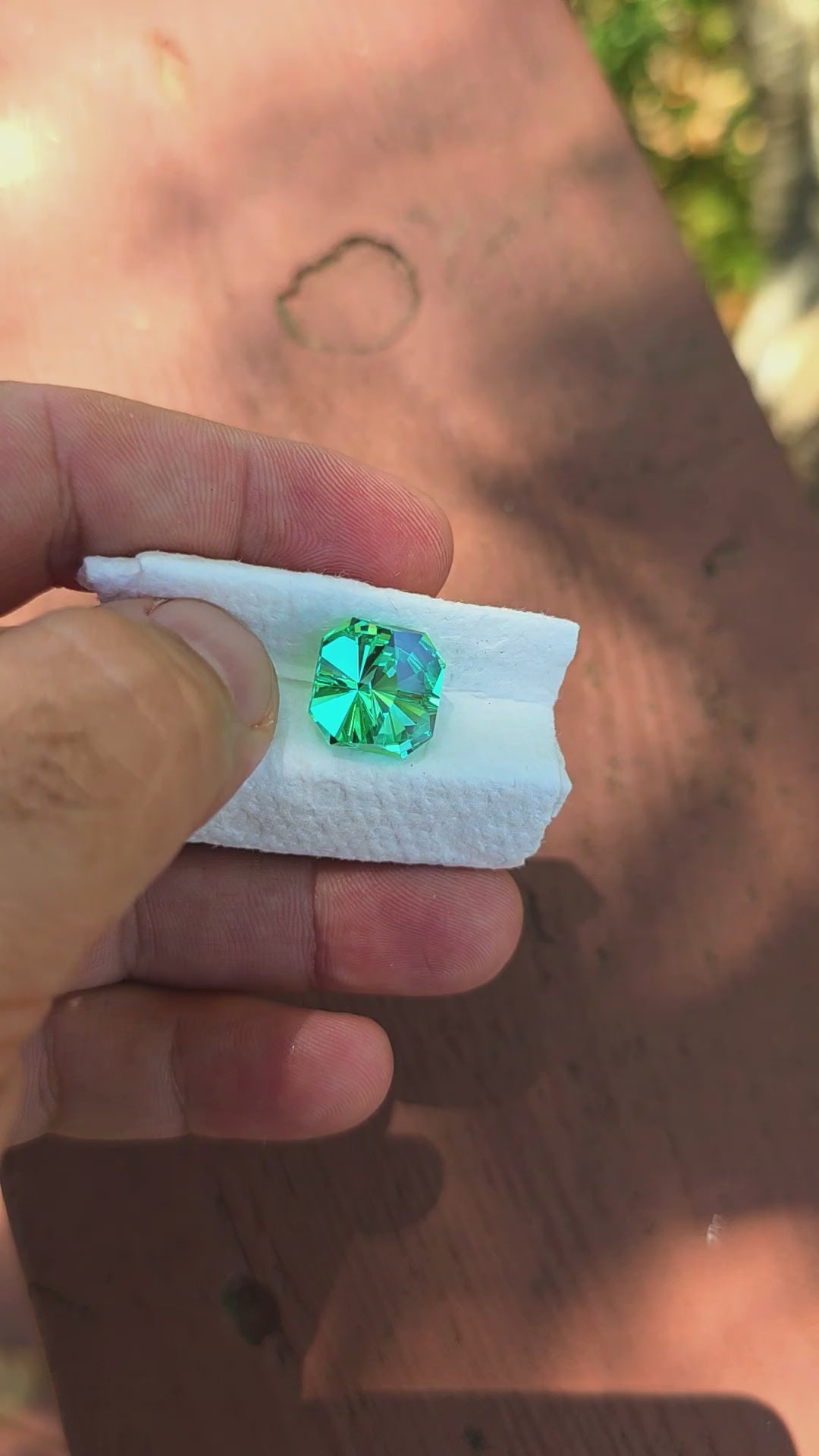 Repurposed Teal "Paraiba" YAG, Tessellation Cut, 14.41 Carats