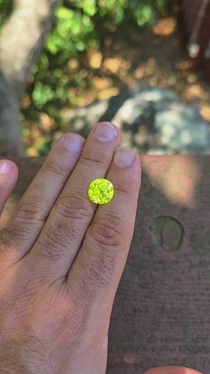 Cerium Doped YAG, Antique Cushion Cut, 10.26 Carats