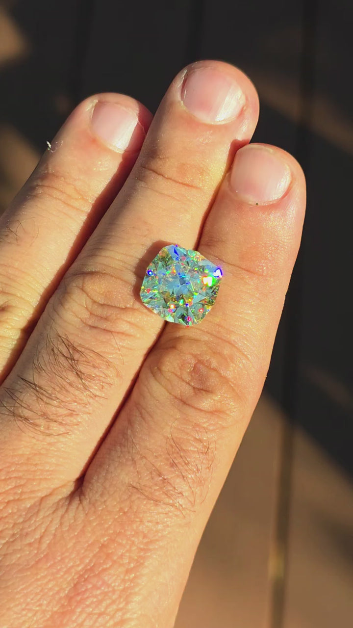 White Rutile 🌈🍭🦄, House Of Sylas Cushion Cut, 12.60 Carats