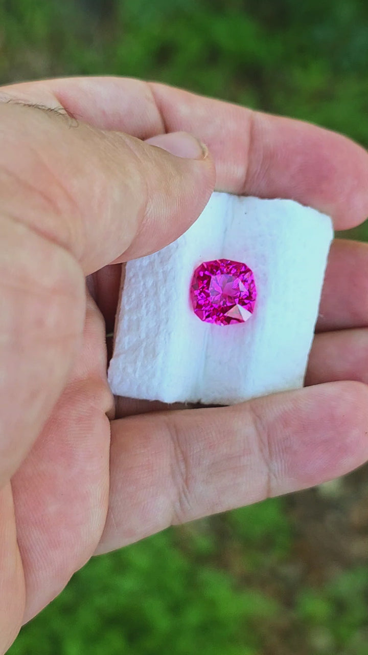 Jedi Color Czochralski Lab Spinel, House Of Sylas Cushion Cut, 7.15 Carats