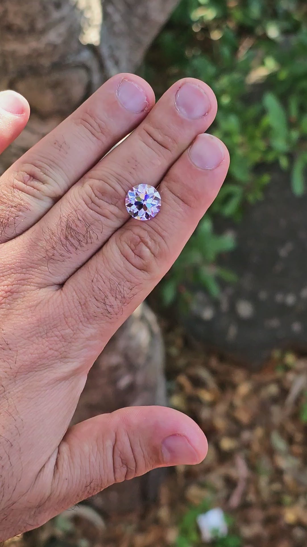 Purple Neodymium YAG, Traditional Round Brilliant Cut, 9.09 Carats