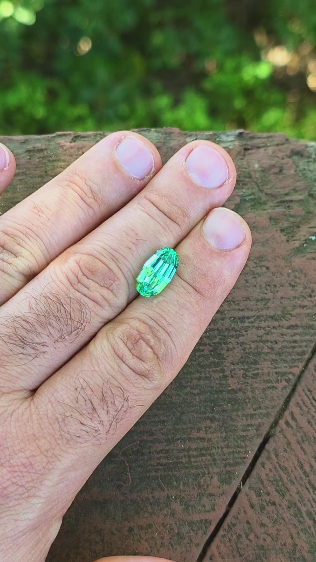 Repurposed Teal "Paraiba" YAG, Long Step Oval Cut, 6.90 Carats