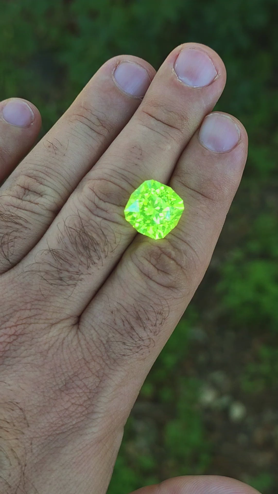 Green LuAG, House Of Sylas Cushion Cut, 26.24 Carats