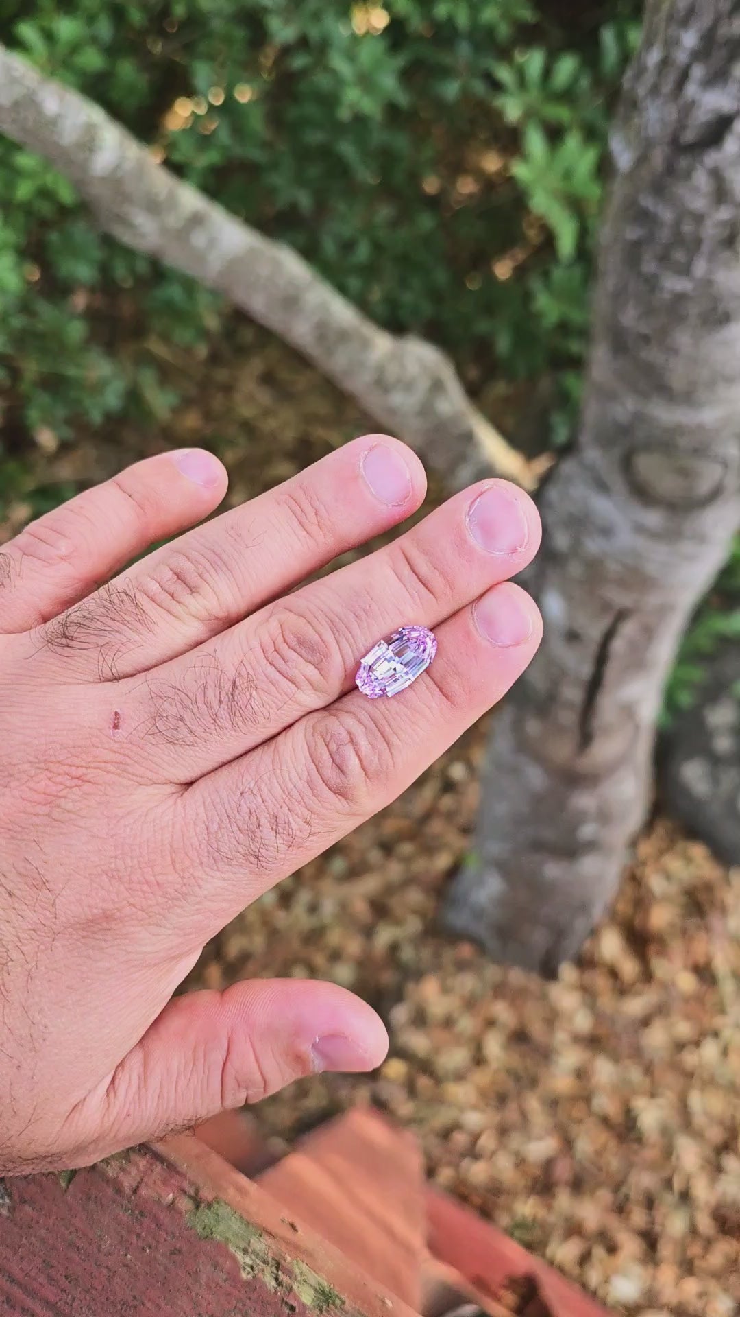 Purple Neodymium YAG, Long Step Oval Cut, 8.33 Carats