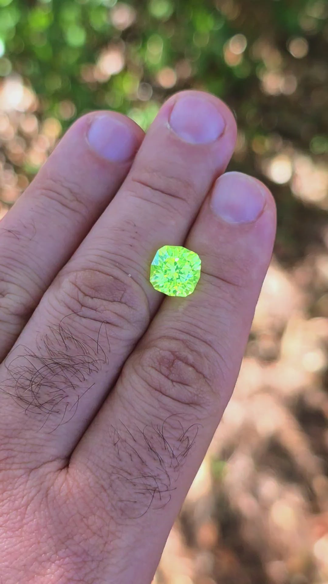 Green LuAG, House Of Sylas Cushion Cut, 9.11 Carats