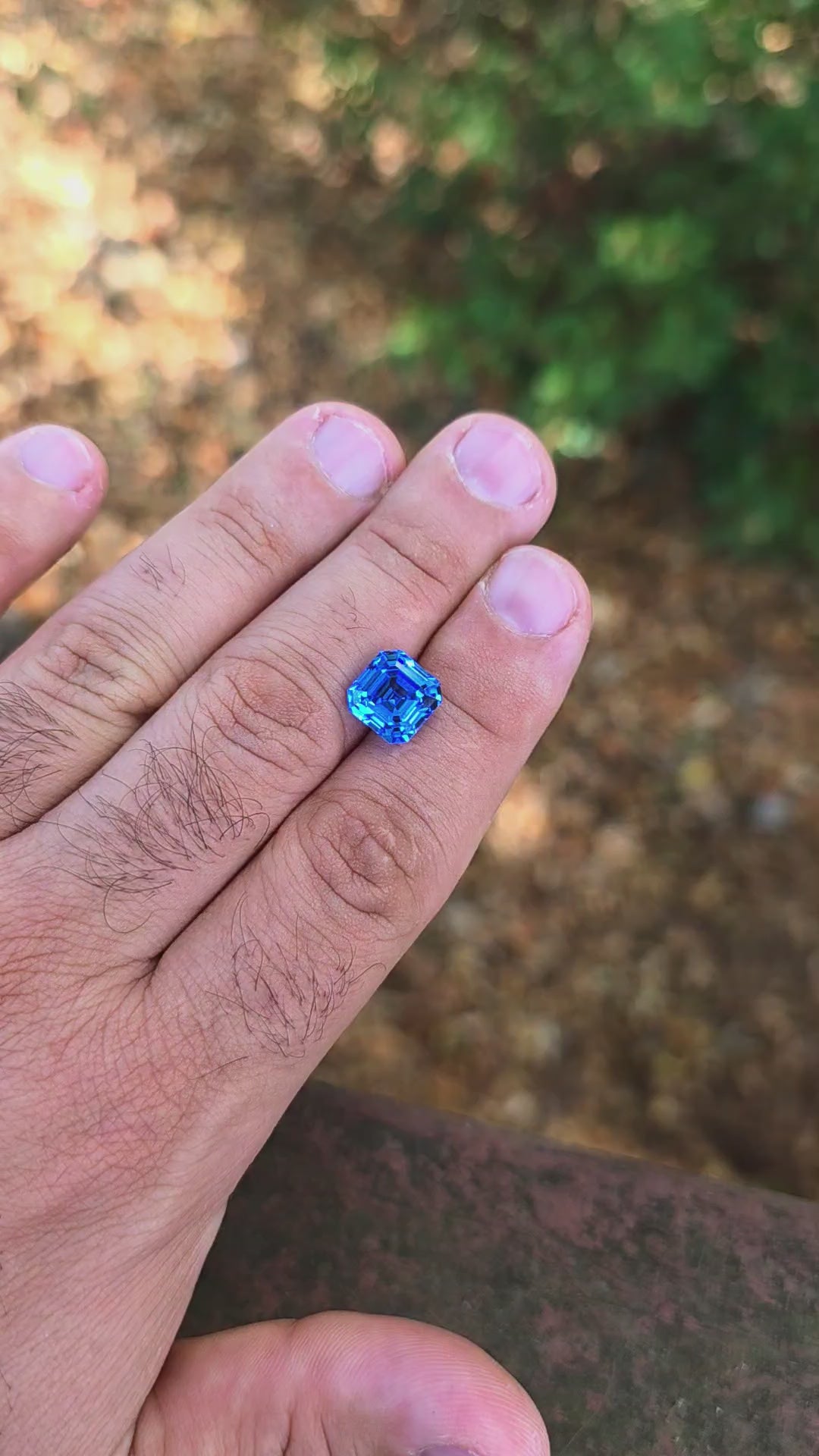 Czochralski Cobalt Spinel, Asscher Cut, 5.82 Carats