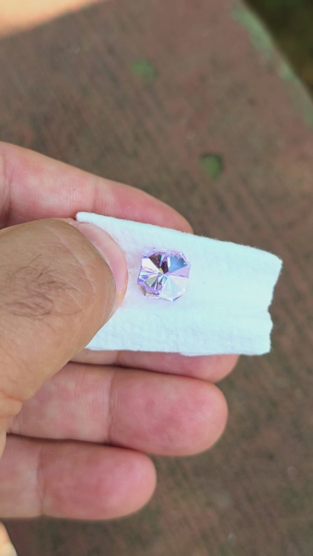 Purple Neodymium YAG, Tessellation Cut, 5.90 Carats
