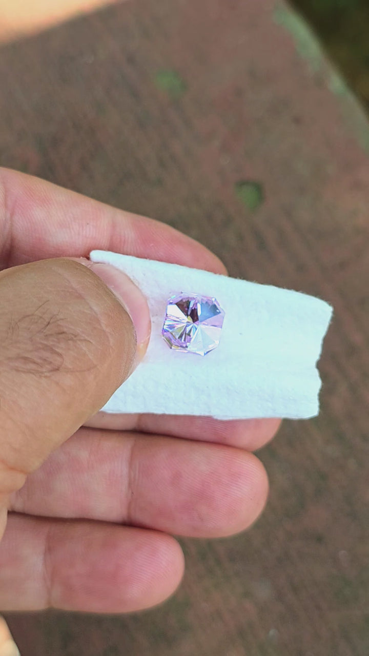 Purple Neodymium YAG, Tessellation Cut, 5.90 Carats