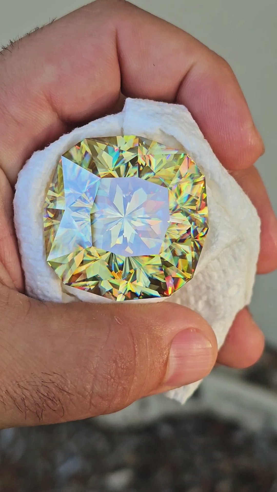 White Rutile 🌈🍭🦄, House Of Sylas Cushion Cut, 245.2 Carats