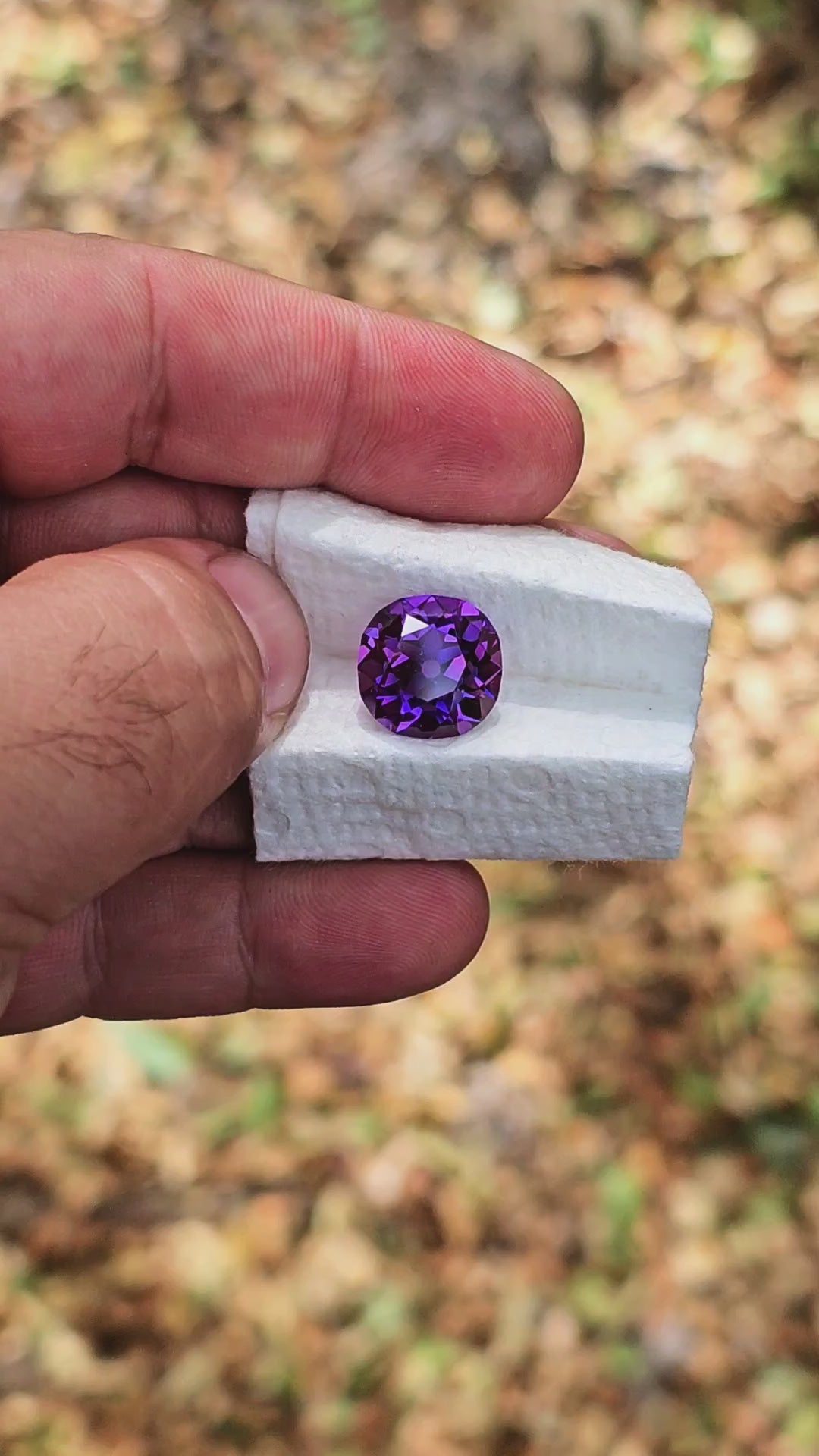 Purple Lab Sapphire, Antique Cushion Cut, 11.14 Carats