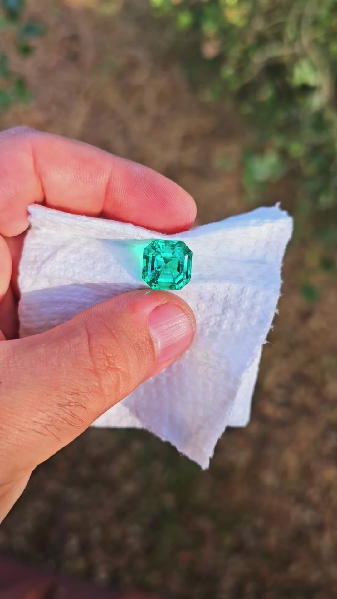 Colombian Color Green Lab Emerald, Asscher Cut, 8.21 Carats