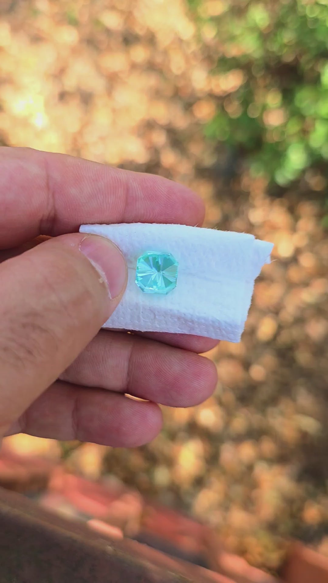 Bitterfeld Teal Lab Spinel , Tessellation Cut, 4.76 Carats