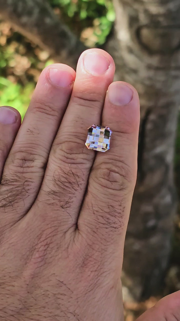 Purple Neodymium+ YAG, Pixel Square Cut, 10.33 Carats