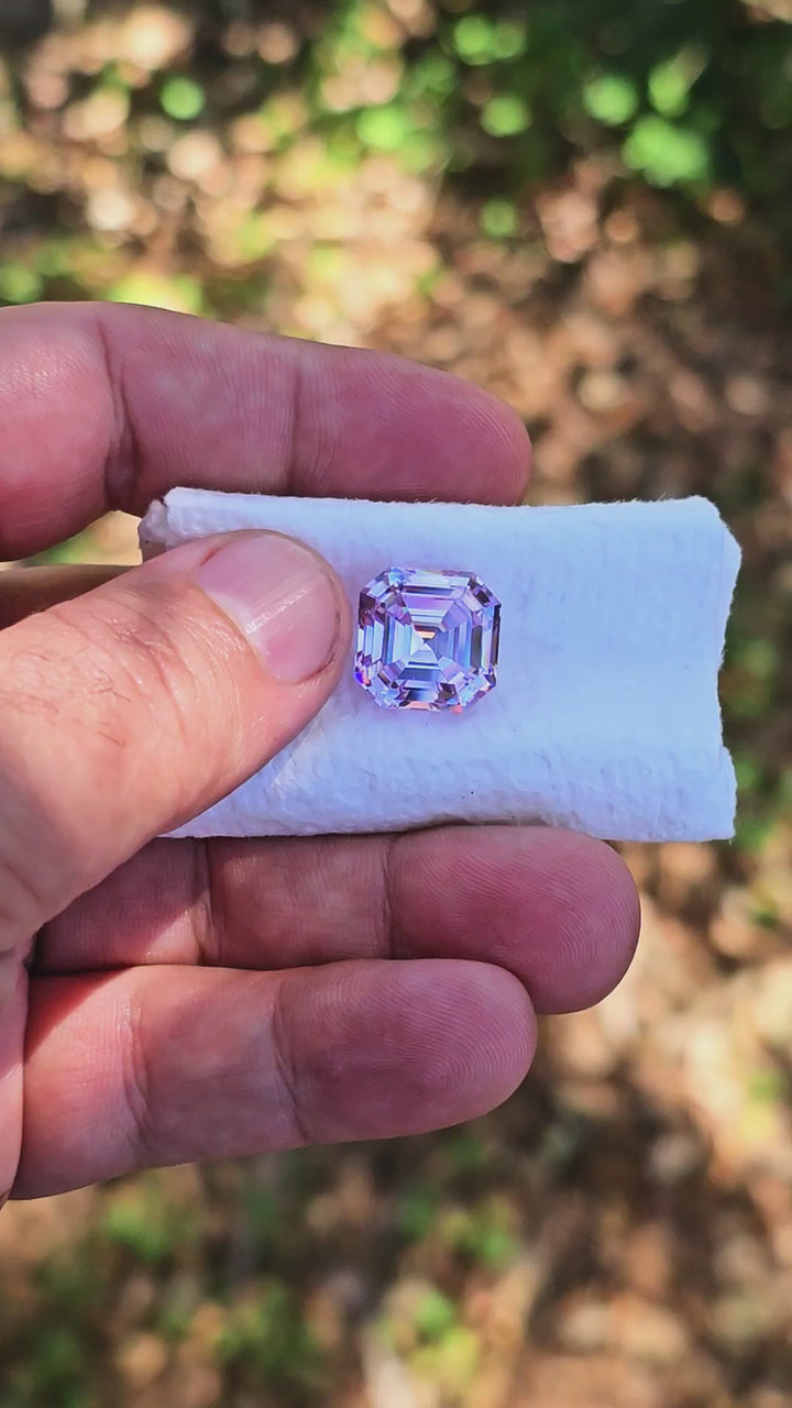 Purple Neodymium YAG, Asscher Cut, 20.14 Carats