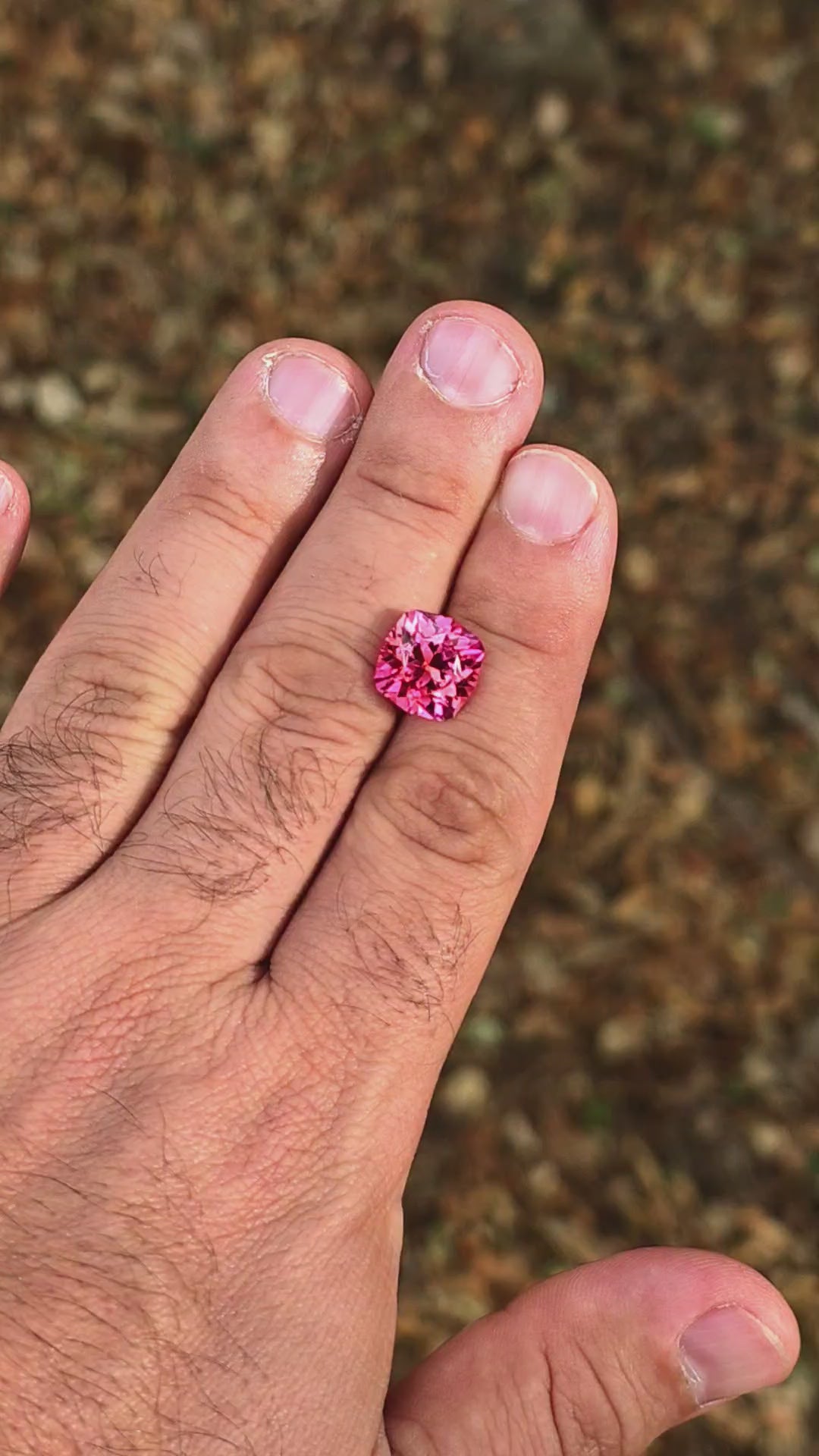 Fire Padparadscha Lab Sapphire, House Of Sylas Cushion Cut, 9.85 Carats