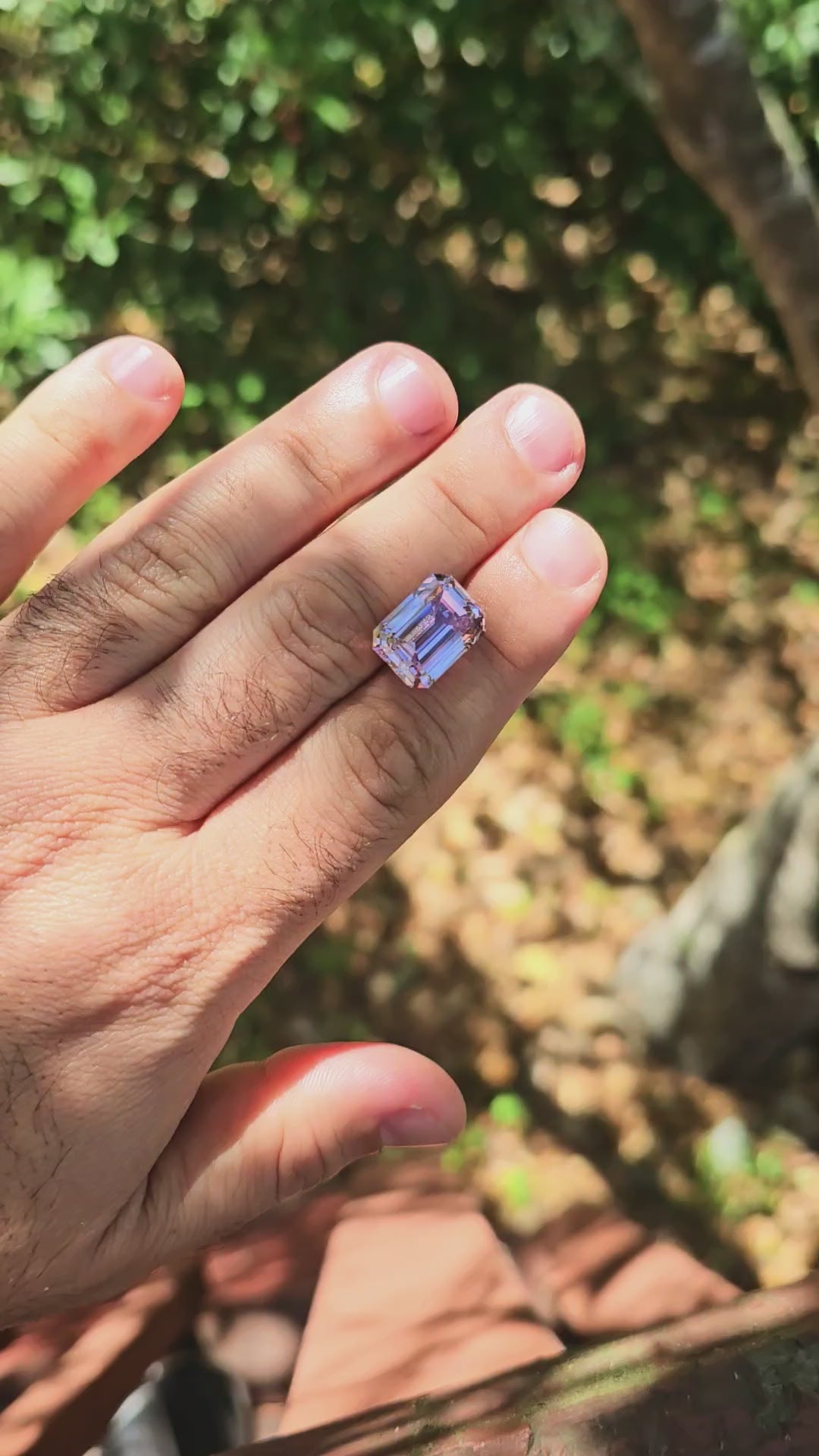 Purple Neodymium+ YAG, Emerald Cut, 17.64 Carats