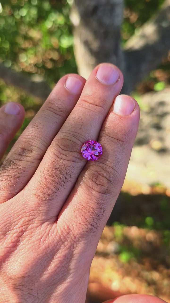 Star Wars Pink Laser Ruby, Modern Round Brilliant Cut, 4.70 Carats