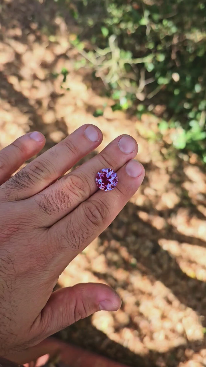 Repurposed Laser Alexandrite, Traditional Round Brilliant Cut, 13.6 Carats